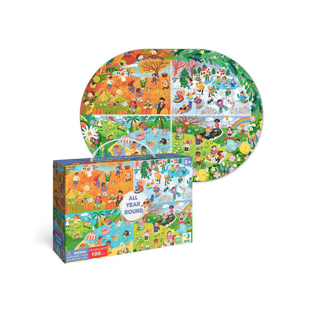 Dodo Educational Puzzle All Year Round – Όλο το Χρόνο 100 Τεμ