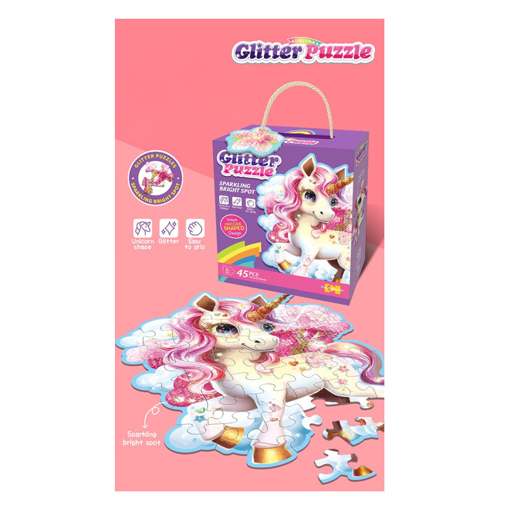Puzzle Με Glitter Unicorn 45τμχ
