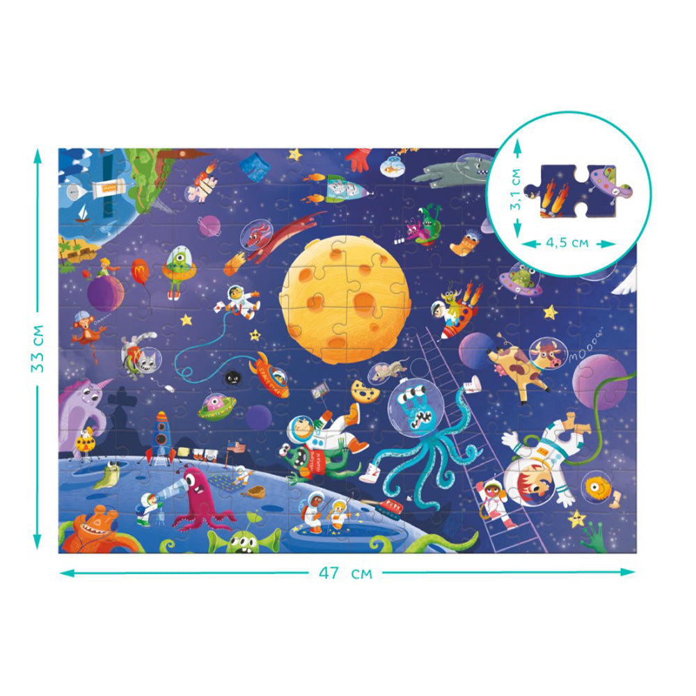 Dodo Puzzle Look & Find – Τρελό Διάστημα 100 Τεμ