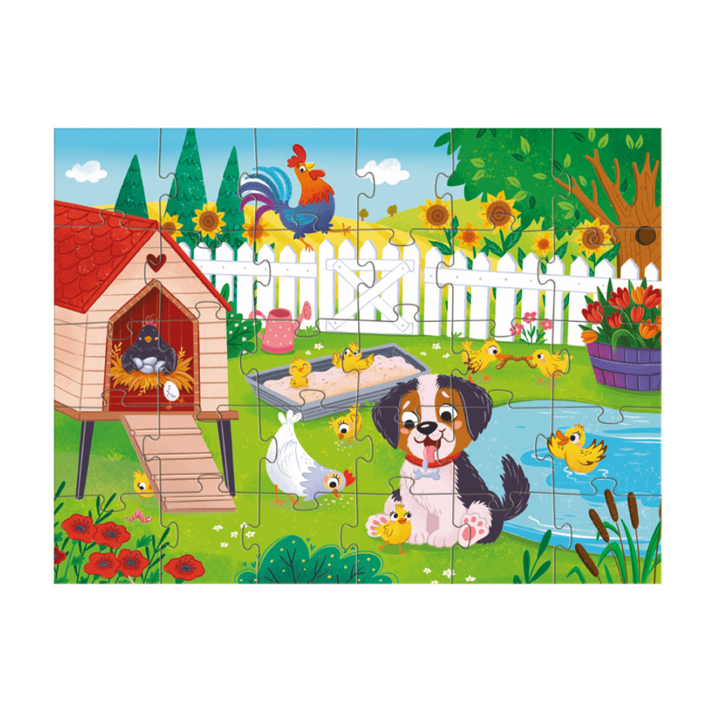 Dodo Puzzle Puppy & Chicks – Κουτάβι & Κοτοπουλάκια 30 Τεμ.