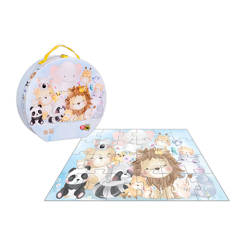 50/50 Games50/50 Games Puzzle  Ζωάκια Φιλίας Βαλιτσάκι 24 Τεμάχιαpapell.gr