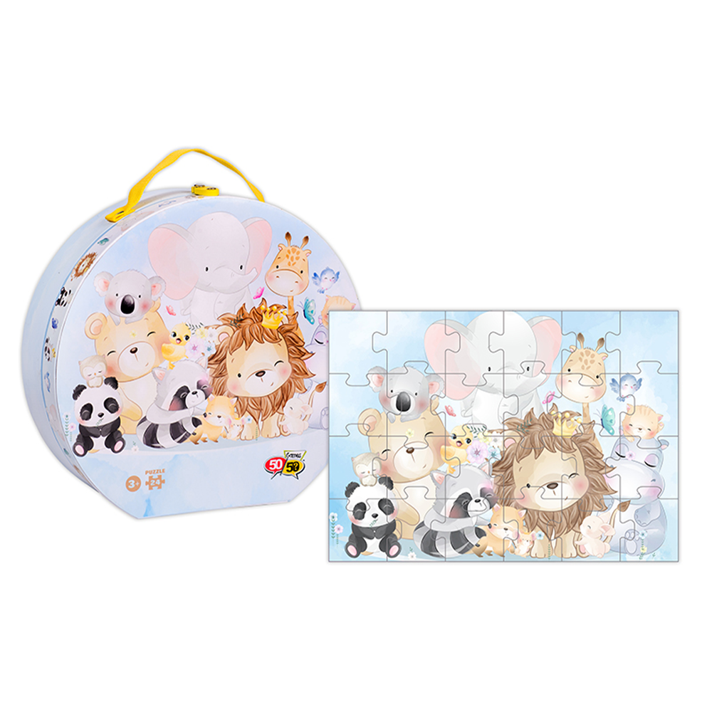 50/50 Games50/50 Games Puzzle  Ζωάκια Φιλίας Βαλιτσάκι 24 Τεμάχιαpapell.gr