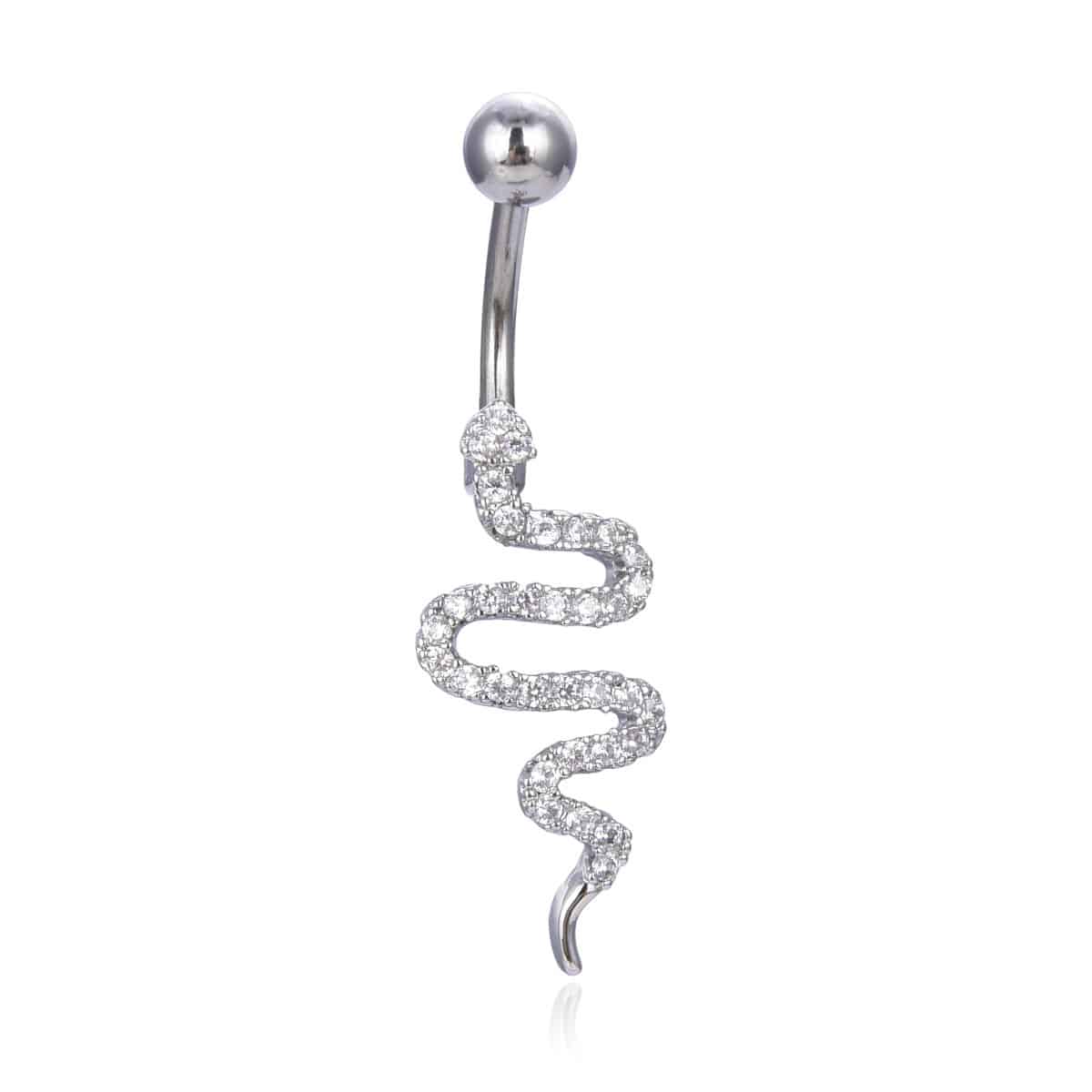 Σκουλαρικι Αφαλου Belly With Cz Surgical Steel 316L