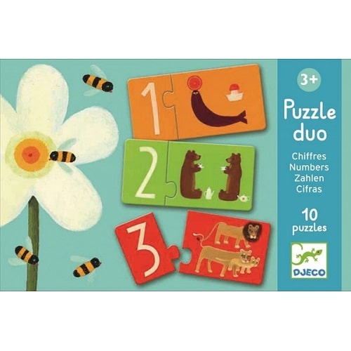 Djeco 10 Puzzle Duo 'Μαθαινω Τους Αριθμους'