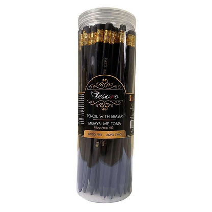 Μολυβια Με Γομα Black Gold Wood-Free Tesoro