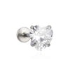 Σκουλαρικι Heart Tragus With Zircon 3-4-5-6Mm Surgical Steel 316L
