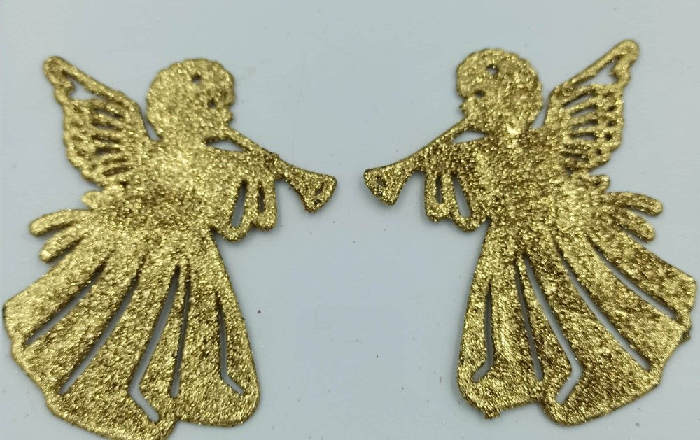 Στολιδι Αγγελακι Με Glitter 2Τμχ