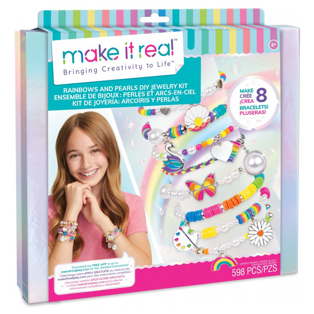 Make It Real Rainbows And Pearls DIY Jewelry Kit