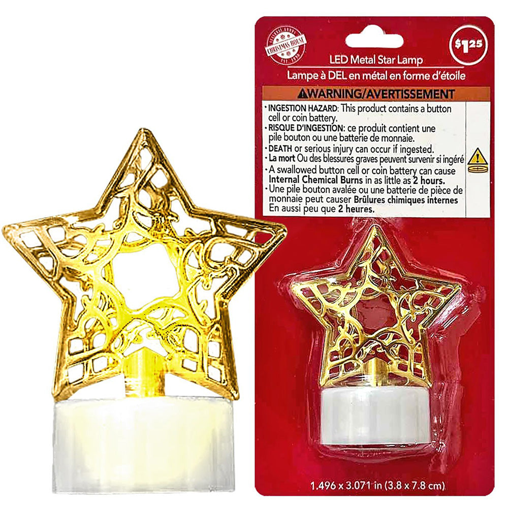 Χριστουγεννιάτικο Ρεσώ Μεταλλικό Αστέρι 8x4εκ   