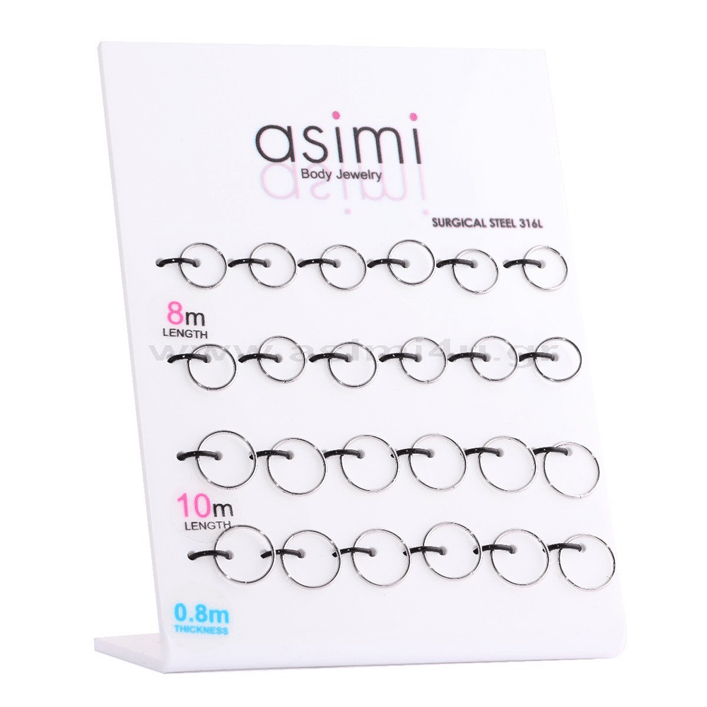 AsimiSeptum Clicker Ασημι Steel 316L 0.8X8-10Mmpapell.gr