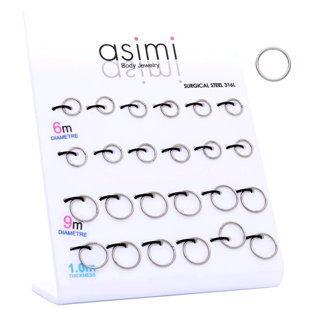 AsimiSegment Ring 1.0X6-9Mm Surgical Steel 316Lpapell.gr