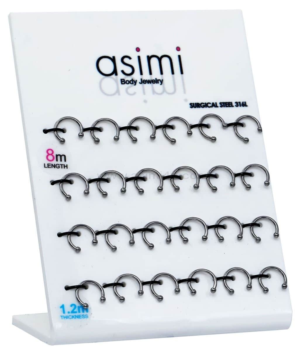 Circular Barbell Ασημι 1,2 X 8 X2/2,2 Mm