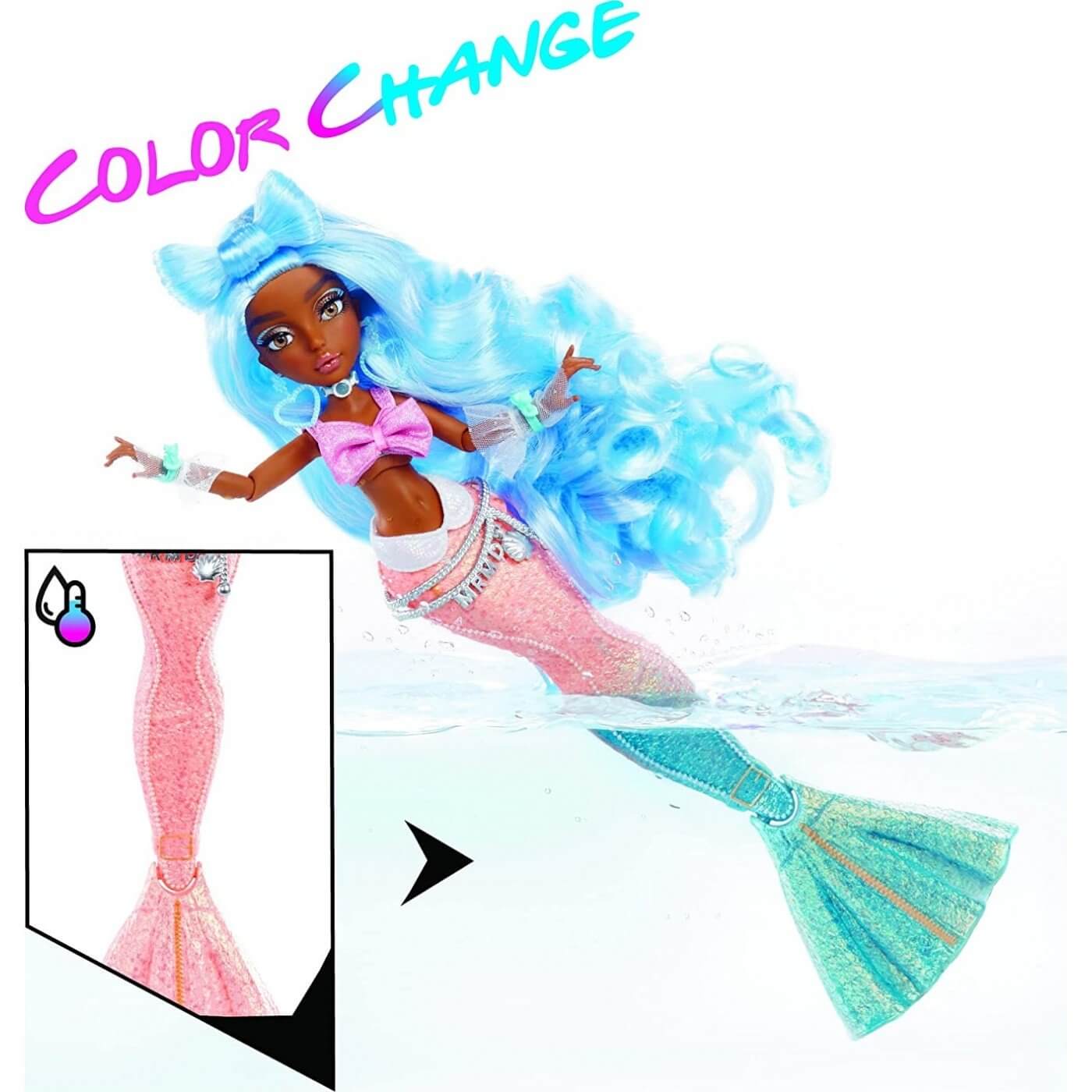 MgaMga Entertainment Mermaze Mermaidz Shellnelle Mermaid Color Change Κουκλα - Γοργονα - Shellnellepapell.gr