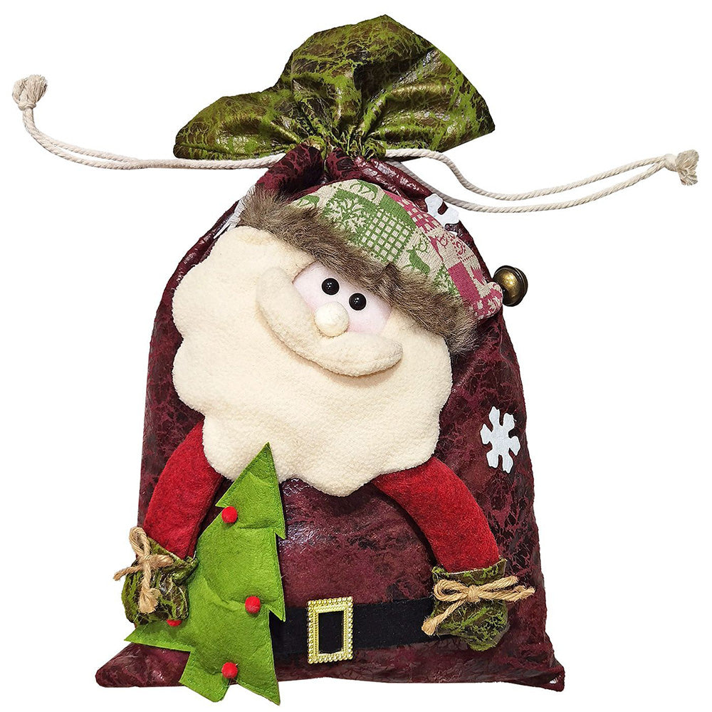 Χριστουγεννιάτικος Σάκος Άγιος Βασίλης Με Κουδούνι 55x35εκ