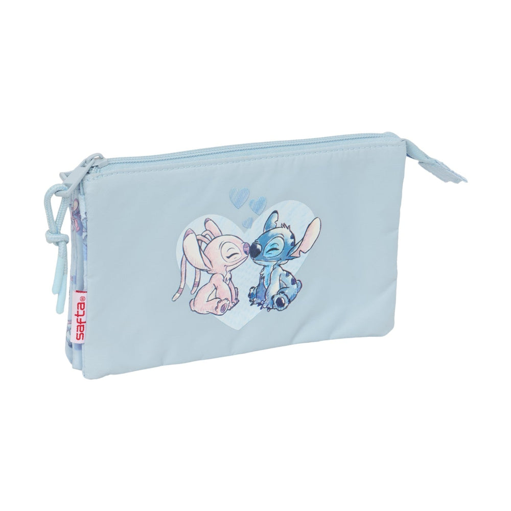 Safta Σχολική Κασετίνα Τριπλή Disney Stitch 3 Θήκες 22x3x12 εκ