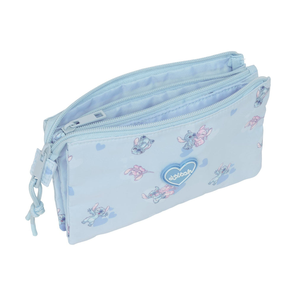 Safta Σχολική Κασετίνα Τριπλή Disney Stitch 3 Θήκες 22x3x12 εκ