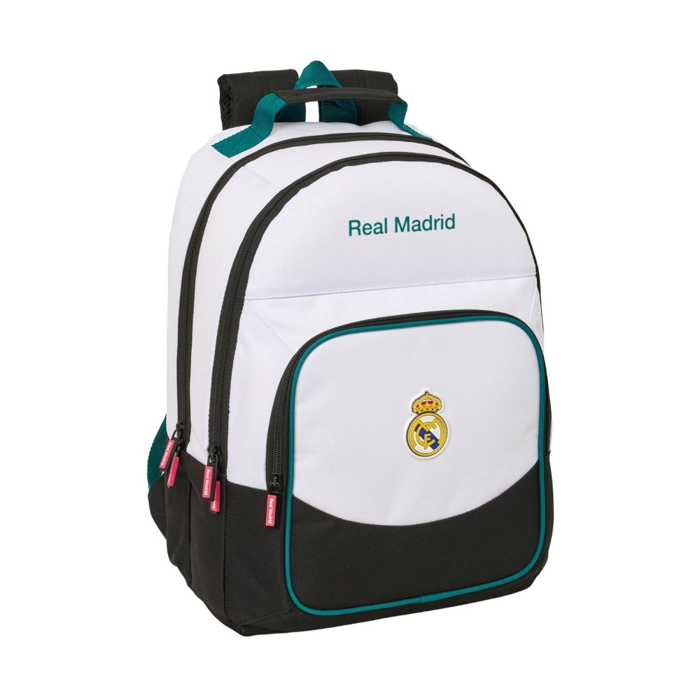 Safta Σχολική Τσάντα Πλάτης Δημοτικού Real Madrid Δύο Θήκες 47.8×9×39.2 εκ