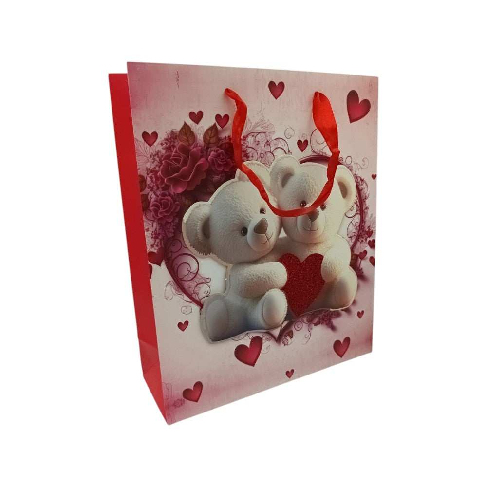 OEMΧάρτινη Σακούλα Δώρου Αρκουδάκια & Καρδούλες 32Χ26Χ10εκ 4 Σχέδιαpapell.gr