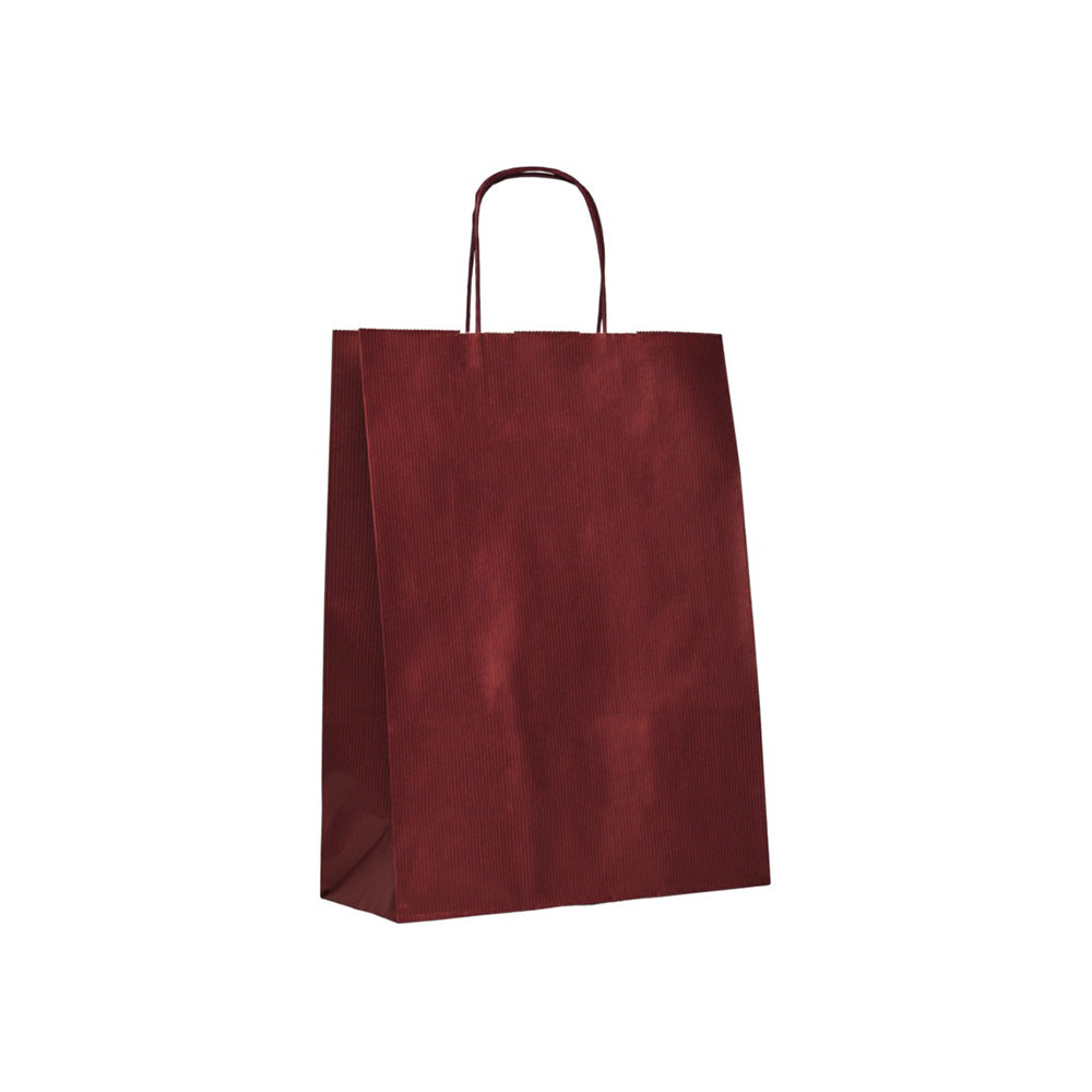 Χάρτινη  Σακούλα Δώρου Μπορντώ 16X21X8εκ