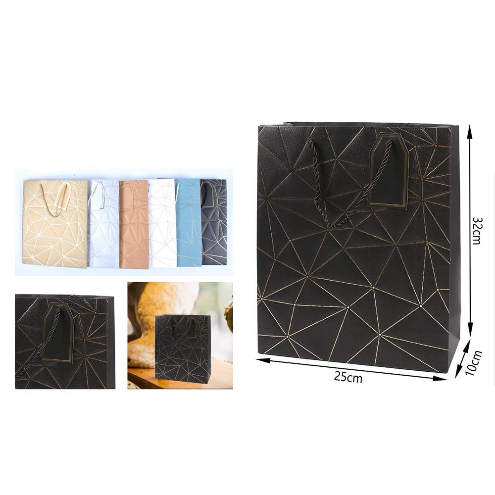 Χάρτινη Σακούλα Δώρου Marble 32x25x10 εκ 6 Χρώματα - 1 Τμχ
