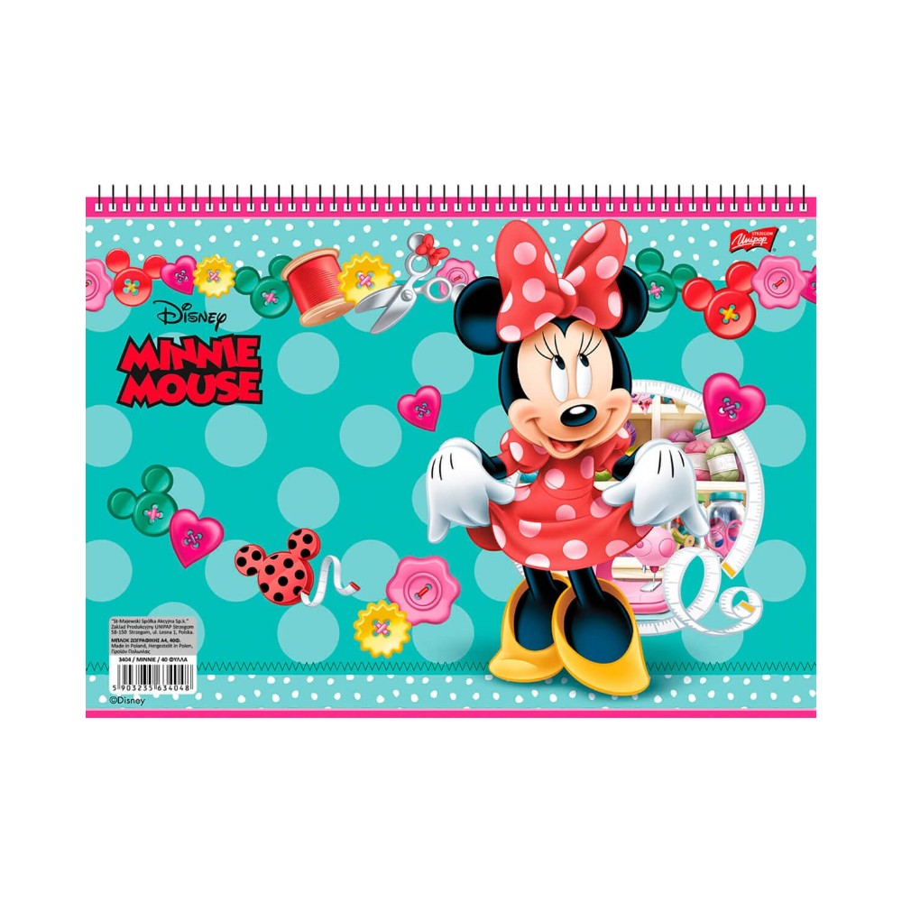 Salko Μπλοκ Ζωγραφικής Νο18 Minnie A4 40 Φύλλα
