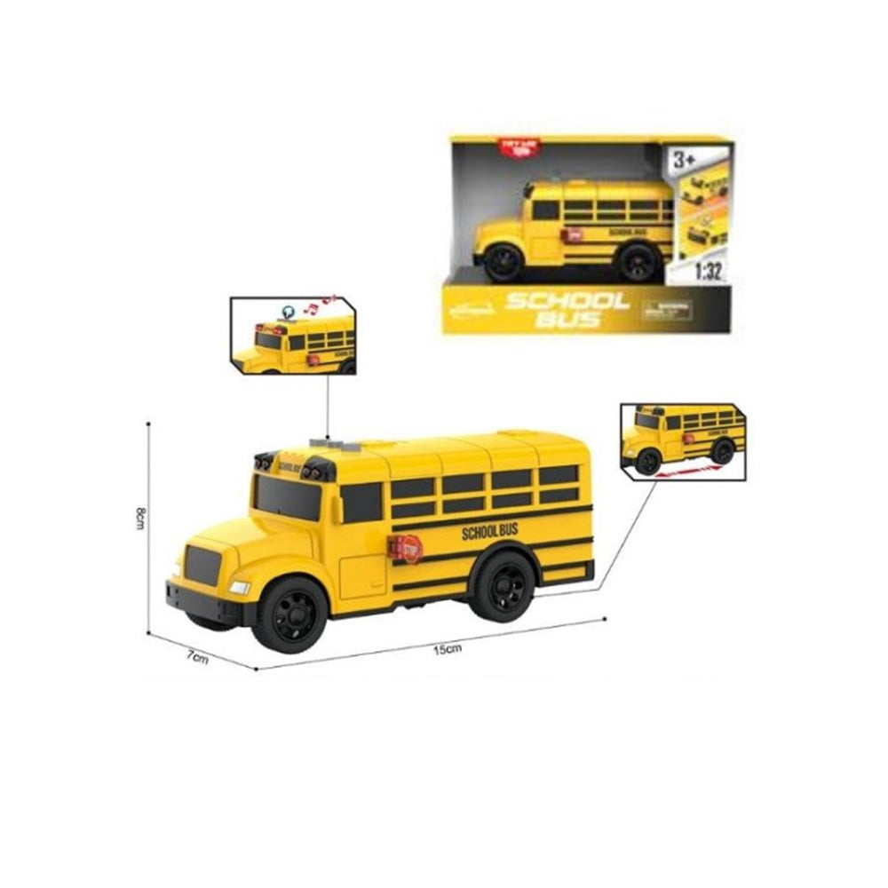 Σχολικό Λεωφορείο 1:32 Friction Με Ήχο & Φως 19X13X9εκ