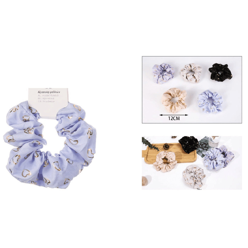 OEMScrunchie Μαλλιών Χρυσές Καρδιές -1 Τμχpapell.gr