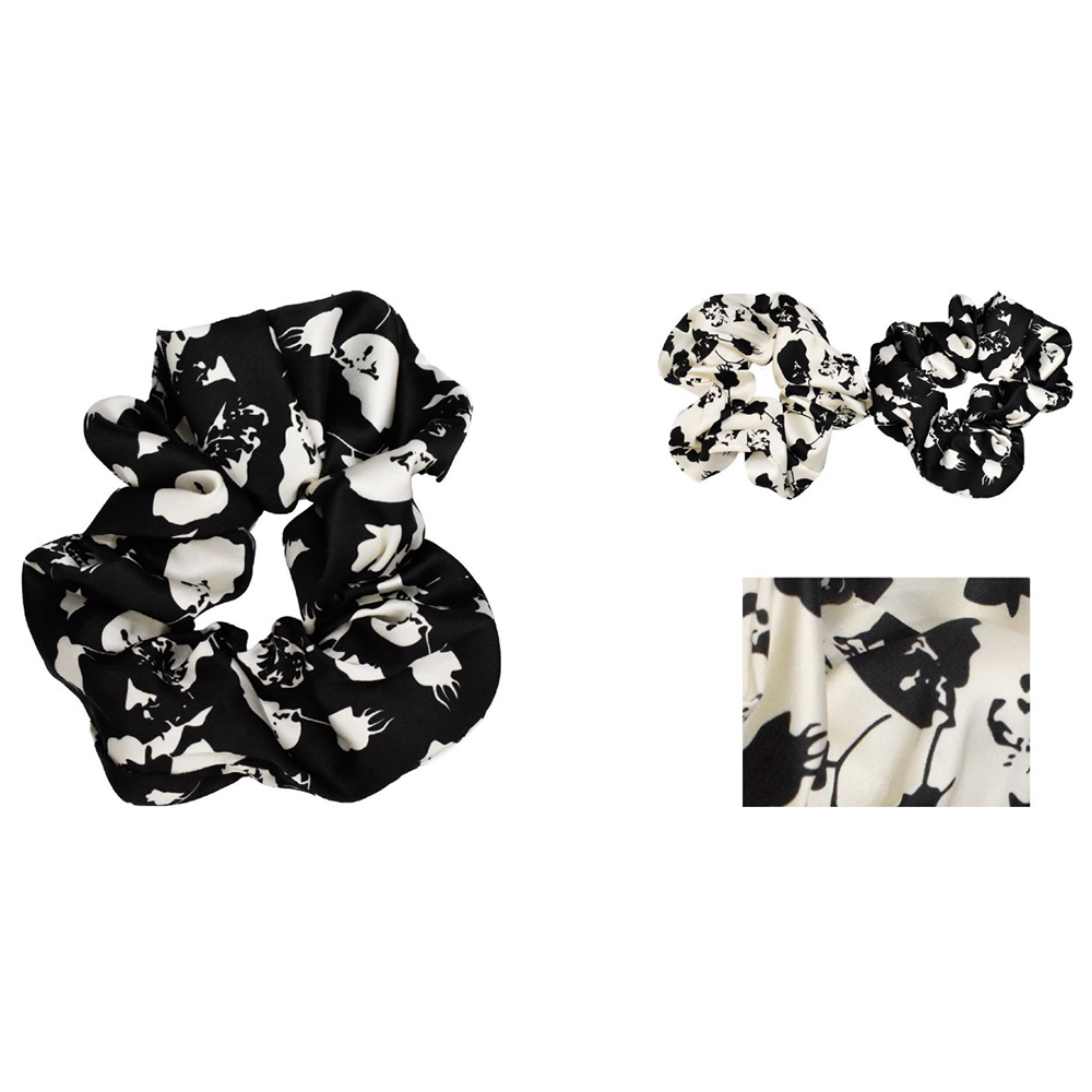 OEMScrunchie Μαλλιών Ασπρόμαυρο 1Τμχpapell.gr