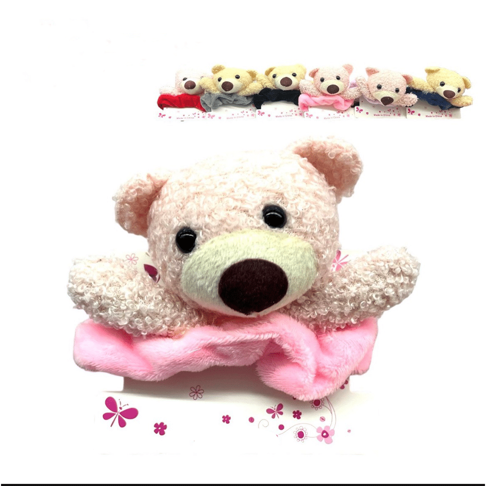 Scrunchie Μαλλιων Αρκουδακι Διαφορα Χρωματα