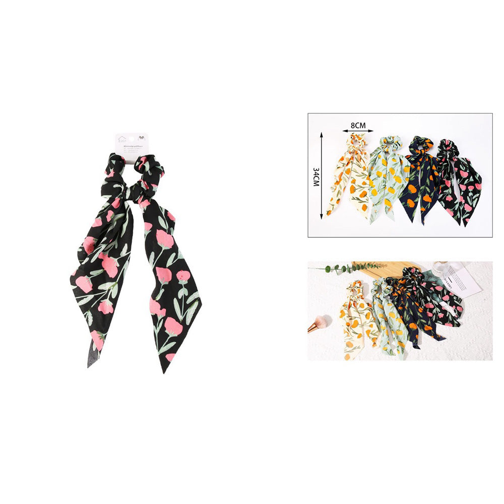 OEMScrunchie Μαλλιών Λουλούδια 34χ8 Εκ 4 Χρώματα - 1 Τμχpapell.gr
