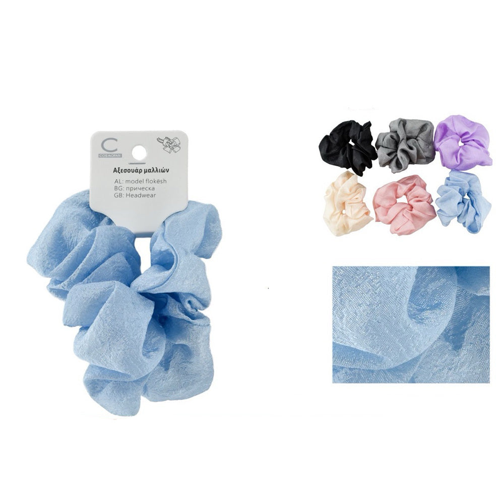 Scrunchie Μαλλιών Σατέν 13 εκ 6 Χρώματα - 1 Τμχ