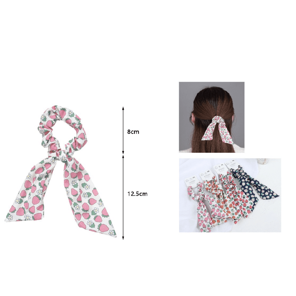 OEMScrunchie Με Φιογκο Και Σχεδιο Φραουλαpapell.gr