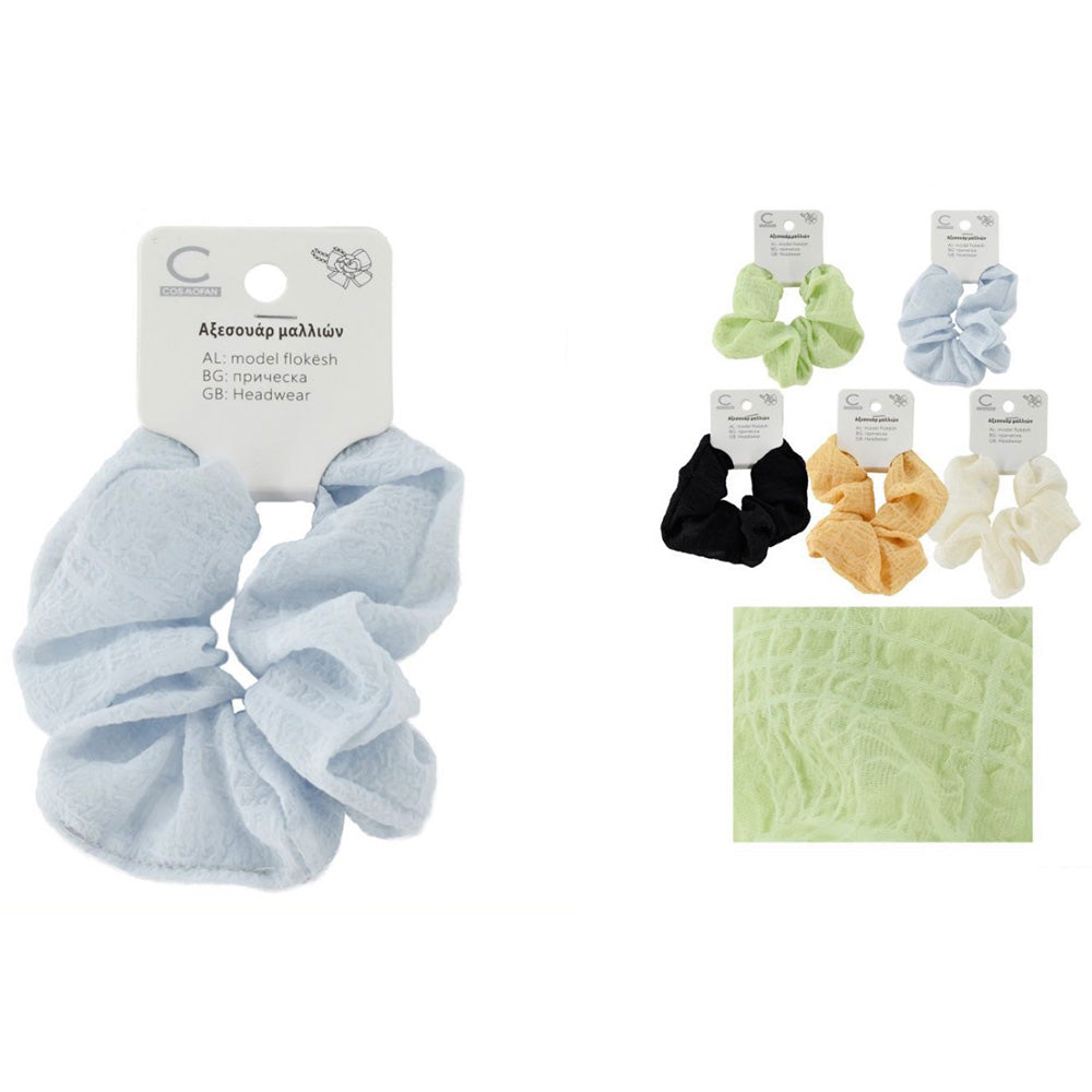 Scrunchie Μαλλιών Υφασμάτινο σε 5 Χρώματα (1 Τεμάχιο)