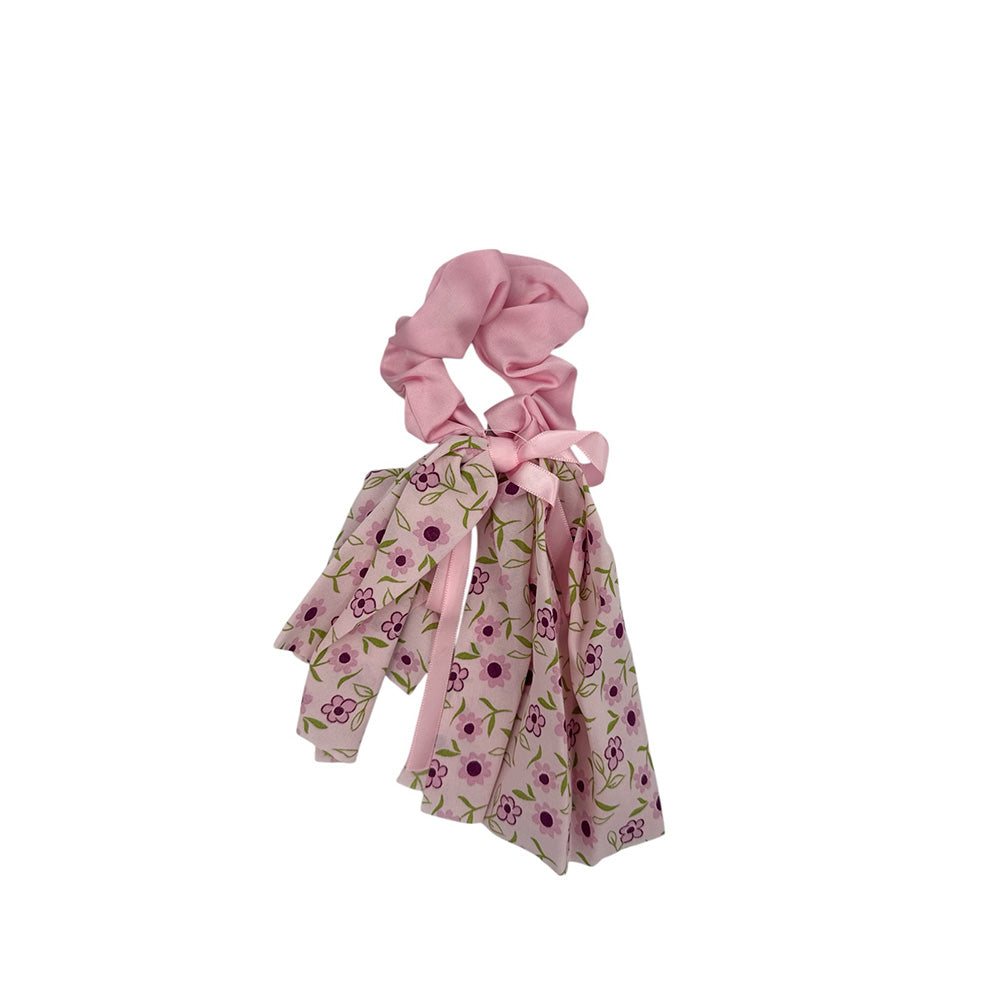 OEMScrunchies Λουλουδάκια  Με Φιόγκο 4 Χρώματα - 1 Τμχpapell.gr