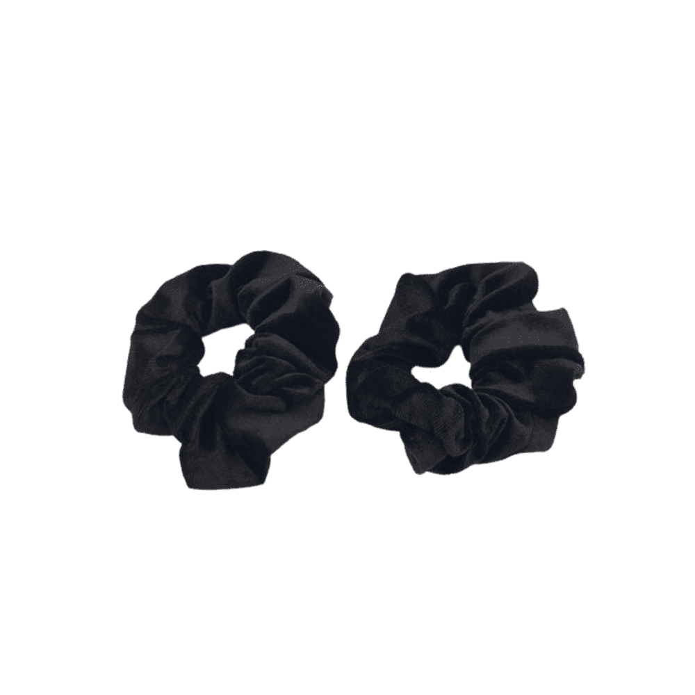 Scrunchies Μαλλιων Μαυρα 2Τμχ