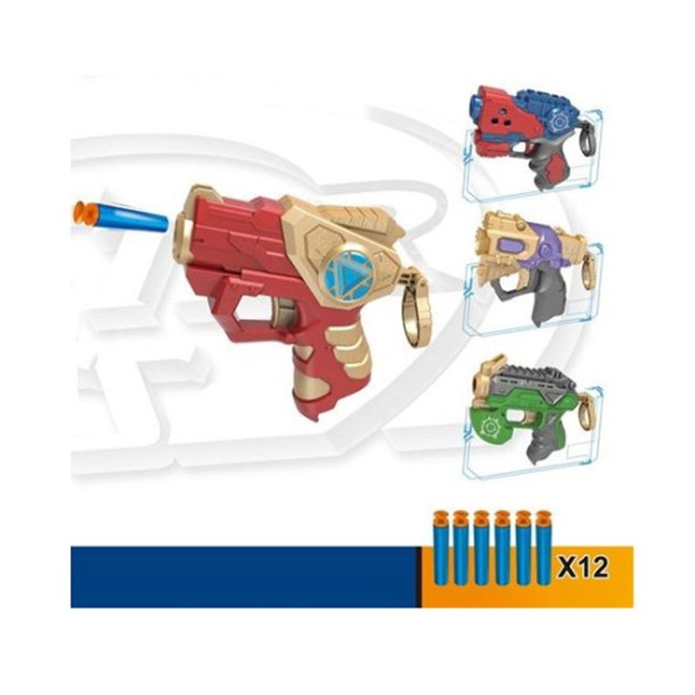 Σετ 2 Όπλα Με 12 Αφρώδεις Σφαίρες Και Στόχους Σε Διάφορα Χρώματα 40x28x6,5 Εκ