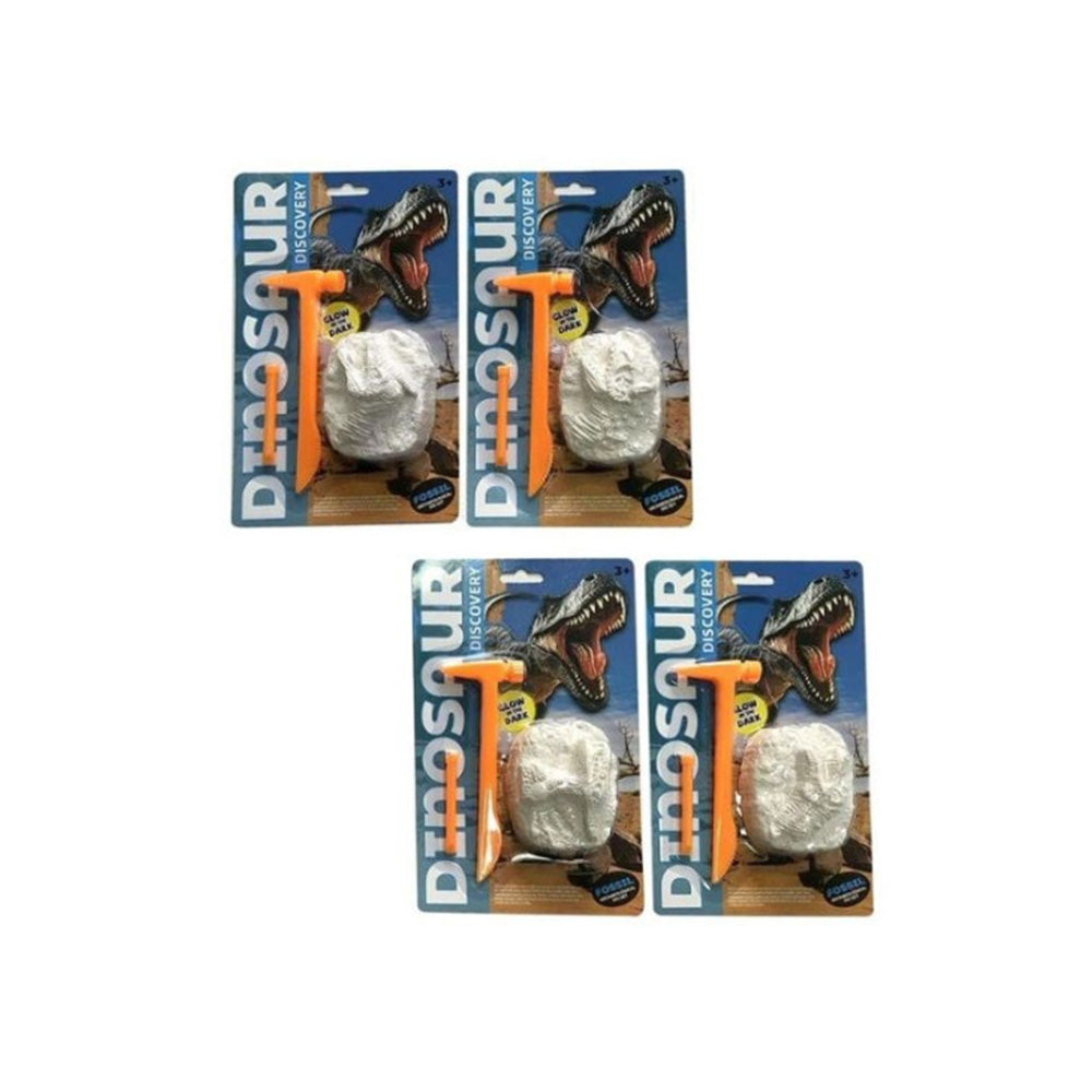 Σετ Ανασκαφής Απολίθωμα Δεινοσαύρου Glow In The Dark 4 Σχέδια - 1τμχ
