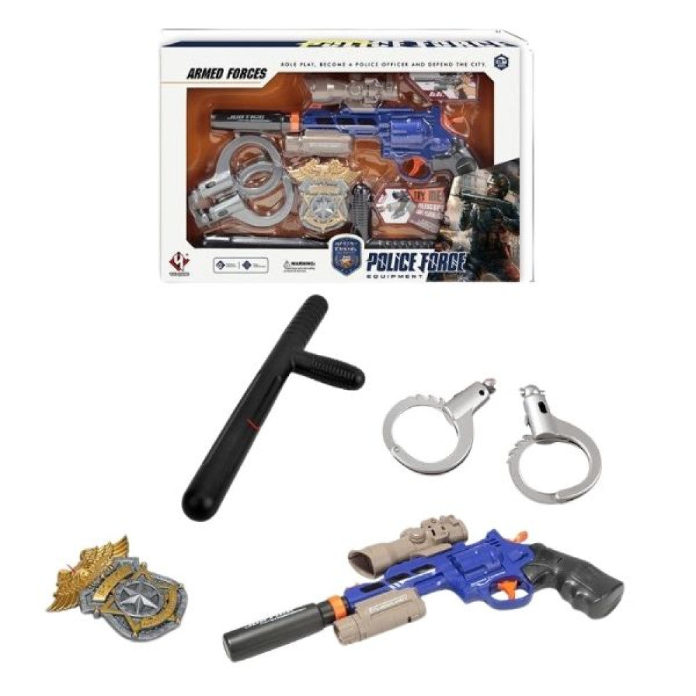 Σετ Αστυνομικού με Όπλο, Γκλομπ και Αξεσουάρ - 4 Τμχ