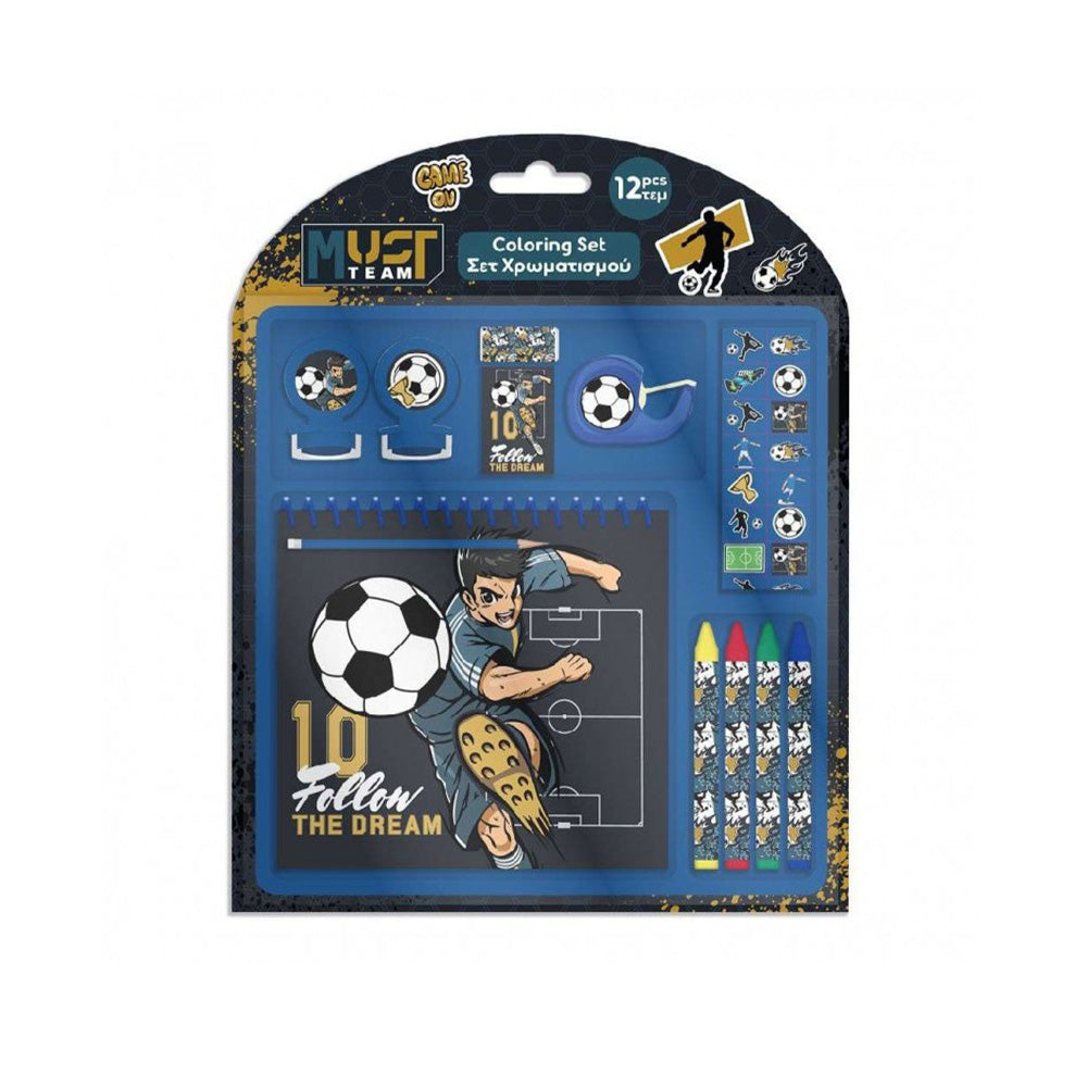 Must Team Σετ Χρωματισμού Football 12 τμχ