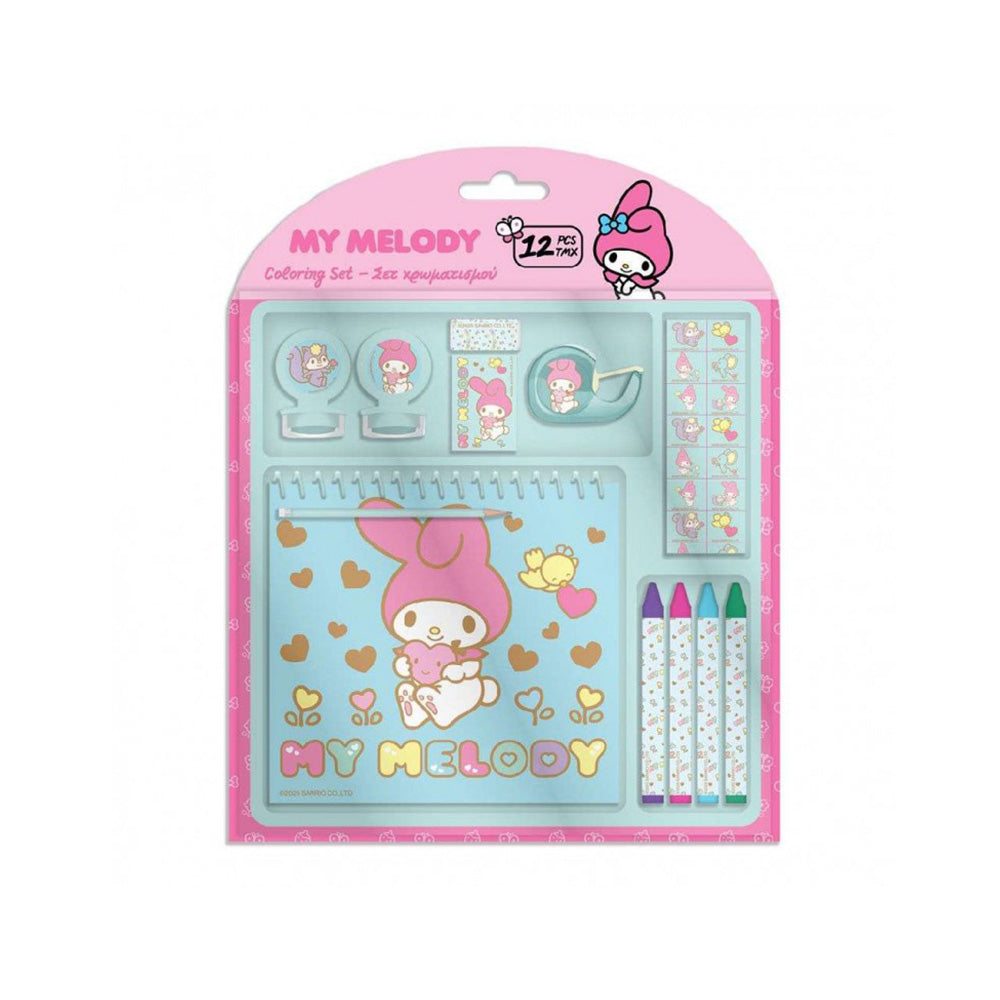 Σετ Χρωματισμού Sanrio Hello Kitty & Friends My Melody 12τμχ