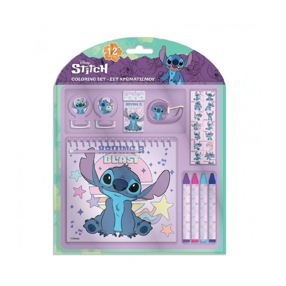 Σετ Χρωματισμού Disney Stitch 12τμχ