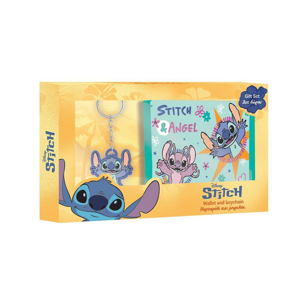 Σετ Δώρου Πορτοφόλι Με Μπρελόκ 20Χ12Εκ Lilo & Stitch