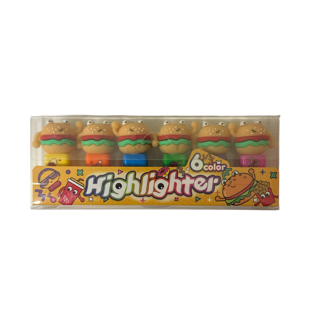 Σετ Highlighter Hamburger σε 6 Χρώματα