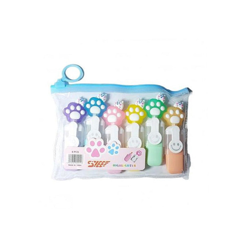 OEMΣετ Mini Highlighters Cat Paws 6 Τμχpapell.gr