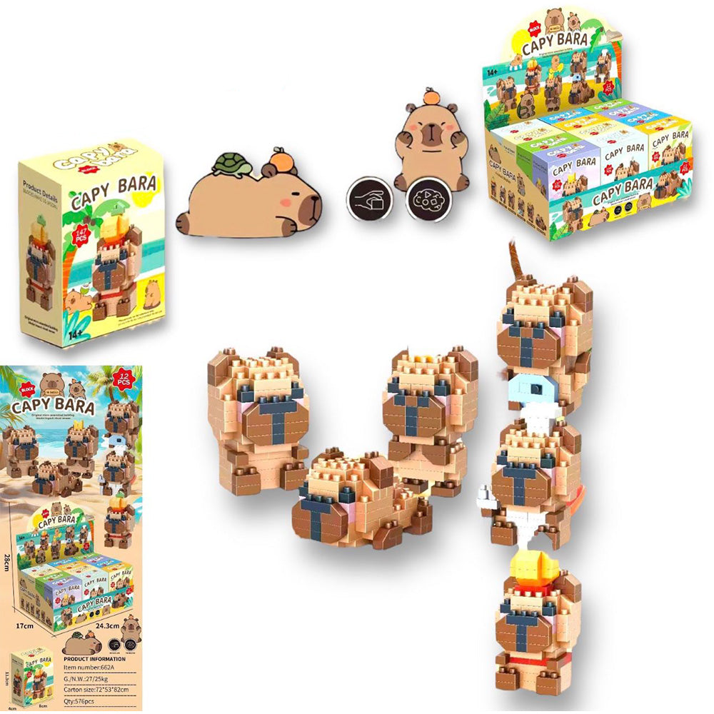 Σετ Κατασκευής Τουβλάκια Capybara 12 Σχέδια - 1 Τμχ