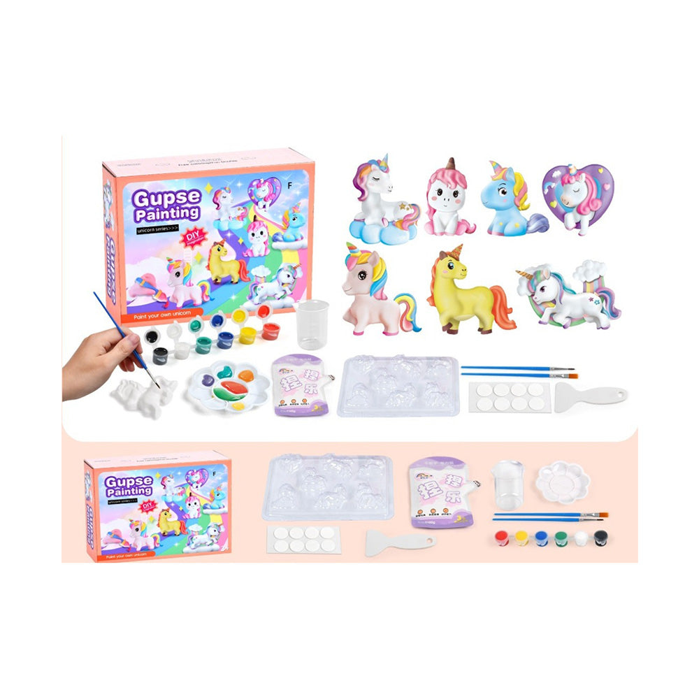 Σετ Κατασκευής Unicorn Με Γύψο Και Ζωγραφική