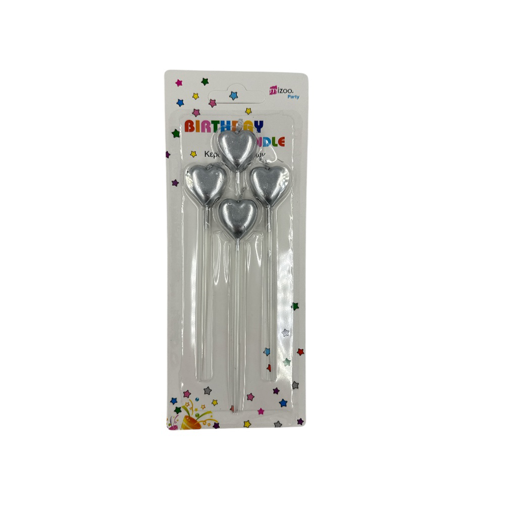 mizooΣετ Κεριά Καρδούλες 4 Τμχpapell.gr