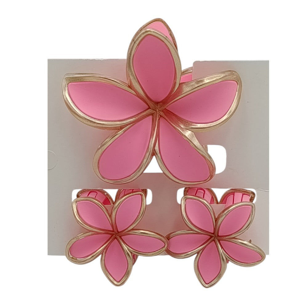 Σετ Κλάμερ Ορχιδέα 1 Μεγάλο 7εκ & 2 Μικρά 4εκ 6 Χρώματα -1τμχ