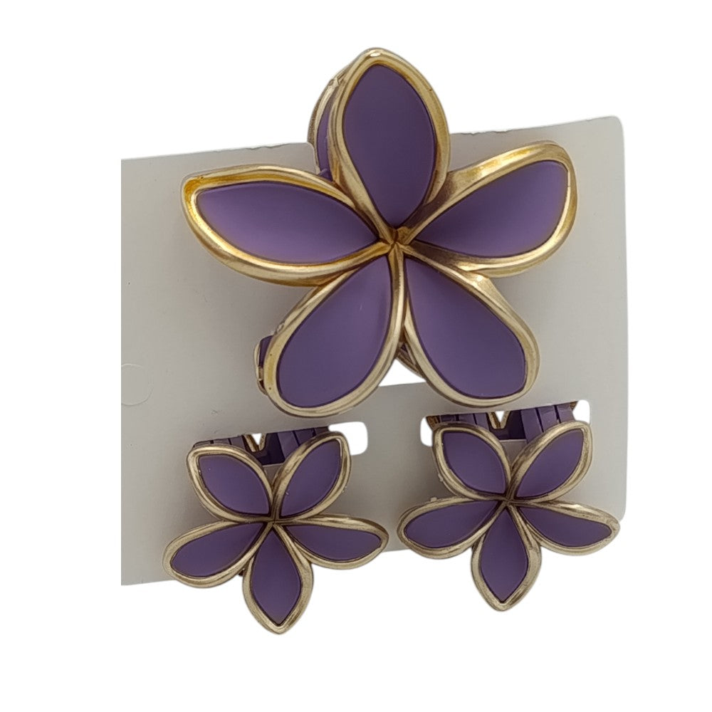 Σετ Κλάμερ Ορχιδέα 1 Μεγάλο 7εκ & 2 Μικρά 4εκ 6 Χρώματα -1τμχ