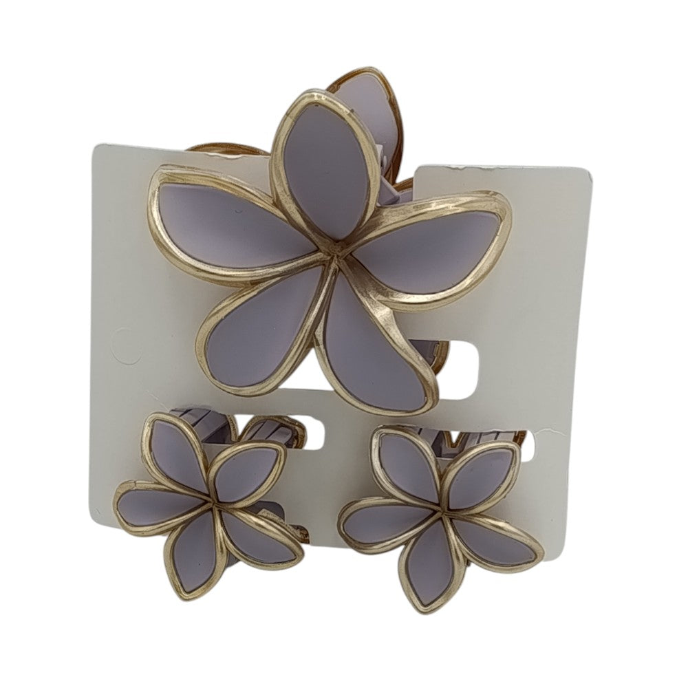 Σετ Κλάμερ Ορχιδέα 1 Μεγάλο 7εκ & 2 Μικρά 4εκ 6 Χρώματα -1τμχ